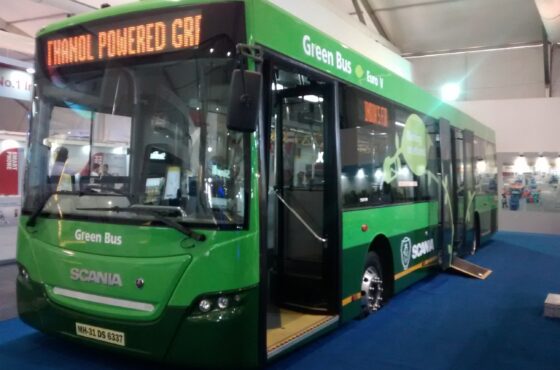 A city bus in Nagpur, where AI cameras were trialled to count passengers with 97% accuracy.